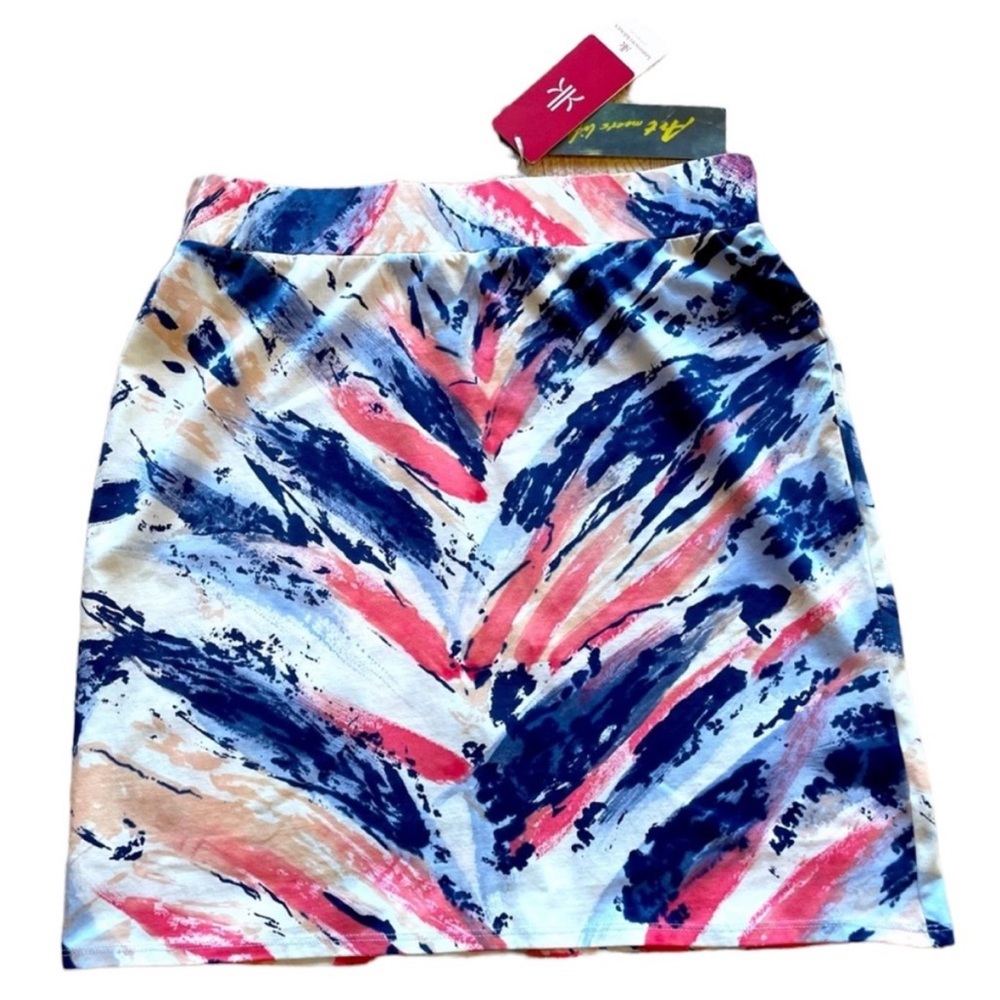 NEW! KRIMSON KLOVER Hand Painted Skirt, Cotton Blend, Medium